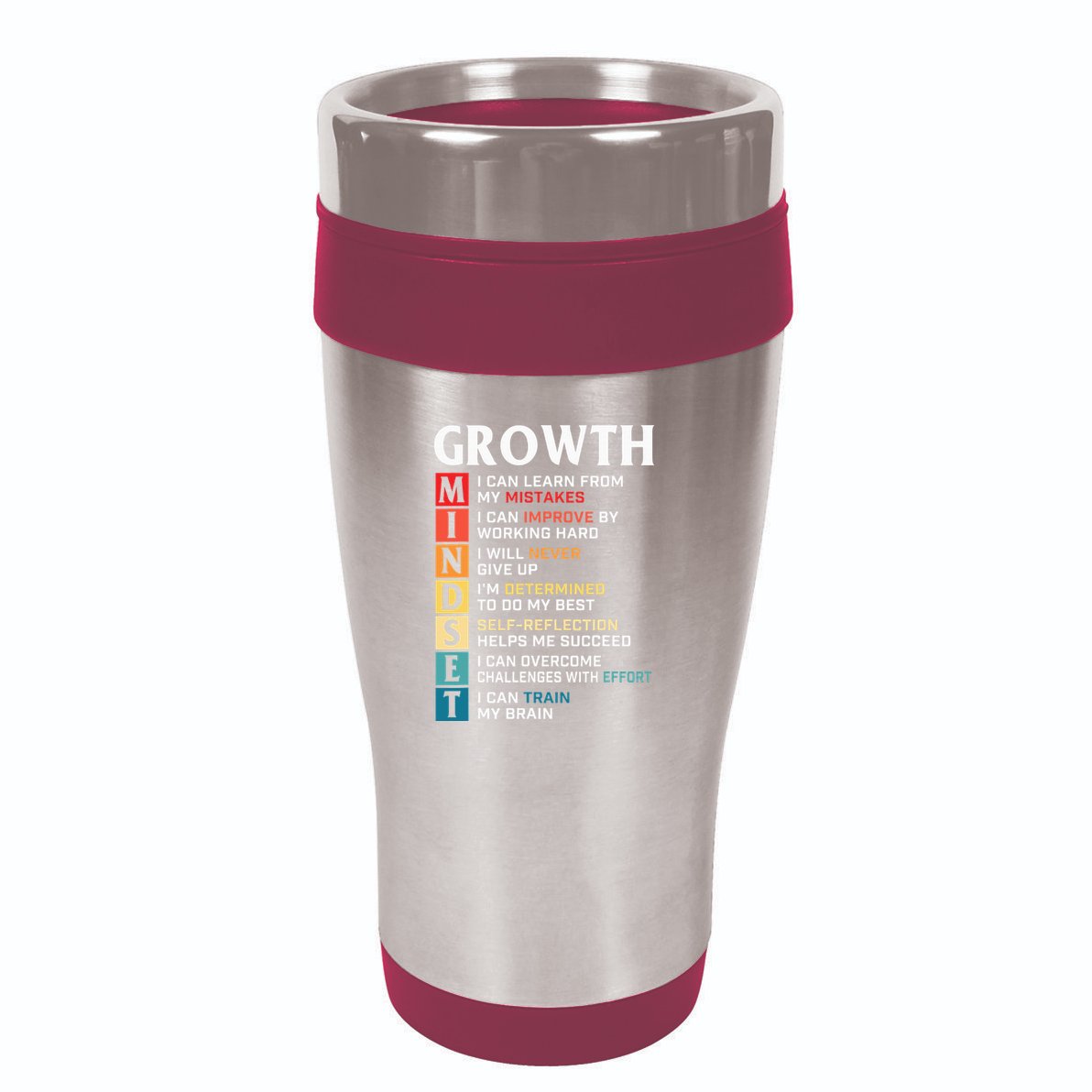 Growth Mindset Definition Motivational Quote Inspiration 16oz Travel Tumbler