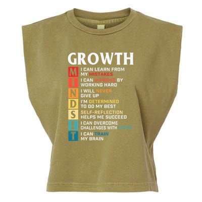 Growth Mindset Definition Motivational Quote Inspiration Garment-Dyed Women's Muscle Tee