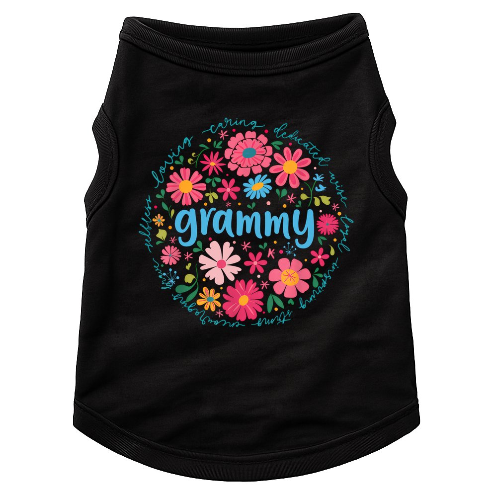 Grammy Mothers Day For Grandma Wildflower Floral Women  Doggie Tank