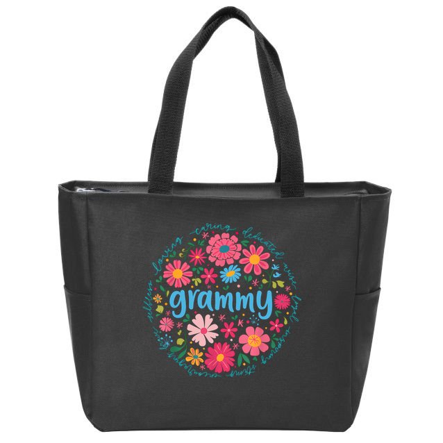 Grammy Mothers Day For Grandma Wildflower Floral Women  Zip Tote Bag