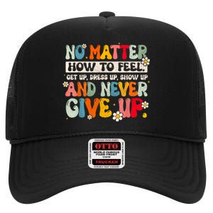 Growth Mindset Definition Motivational Quote Inspiration High Crown Mesh Back Trucker Hat