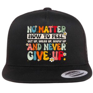 Growth Mindset Definition Motivational Quote Inspiration Flat Bill Trucker Hat