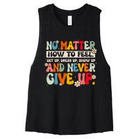 Growth Mindset Definition Motivational Quote Inspiration Women's Racerback Cropped Tank