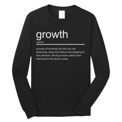 Growth Mindset Definition Quotes Entrepreneur Gifts School Long Sleeve Shirt