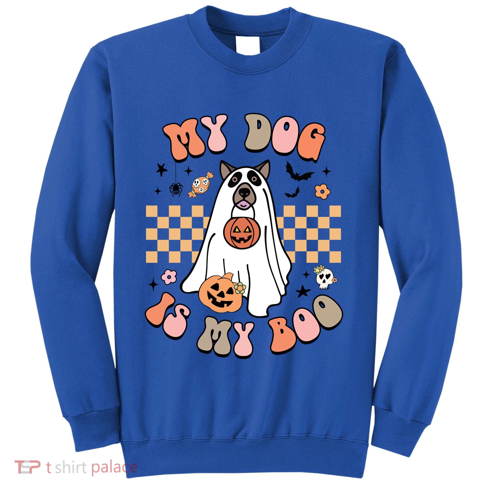 Groovy My Dog Is My Boo Cute Dog Lover Halloween Gift Sweatshirt