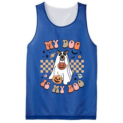 Groovy My Dog Is My Boo Cute Dog Lover Halloween Gift Mesh Reversible Basketball Jersey Tank