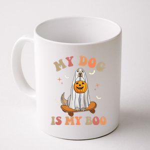 Groovy My Dog Is My Boo Ghost Dog Halloween Costume Gift Coffee Mug