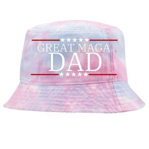 Great MAGA Dad Donald Trump Fathers Day Tie-Dyed Bucket Hat