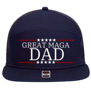 Great MAGA Dad Donald Trump Fathers Day 7 Panel Mesh Trucker Snapback Hat