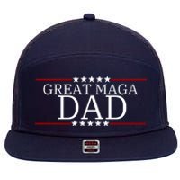 Great MAGA Dad Donald Trump Fathers Day 7 Panel Mesh Trucker Snapback Hat