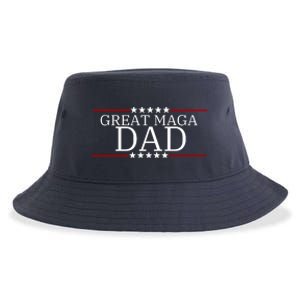 Great MAGA Dad Donald Trump Fathers Day Sustainable Bucket Hat