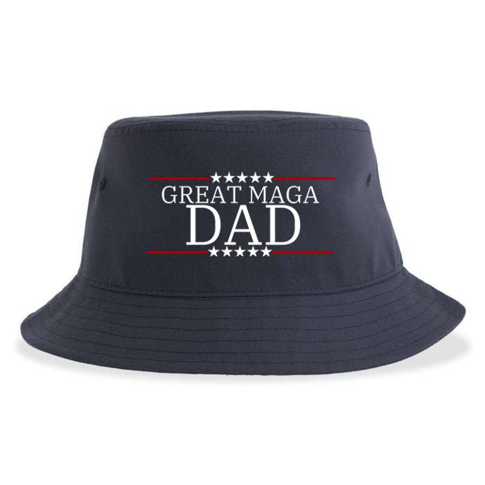 Great MAGA Dad Donald Trump Fathers Day Sustainable Bucket Hat