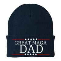 Great MAGA Dad Donald Trump Fathers Day Knit Cap Winter Beanie