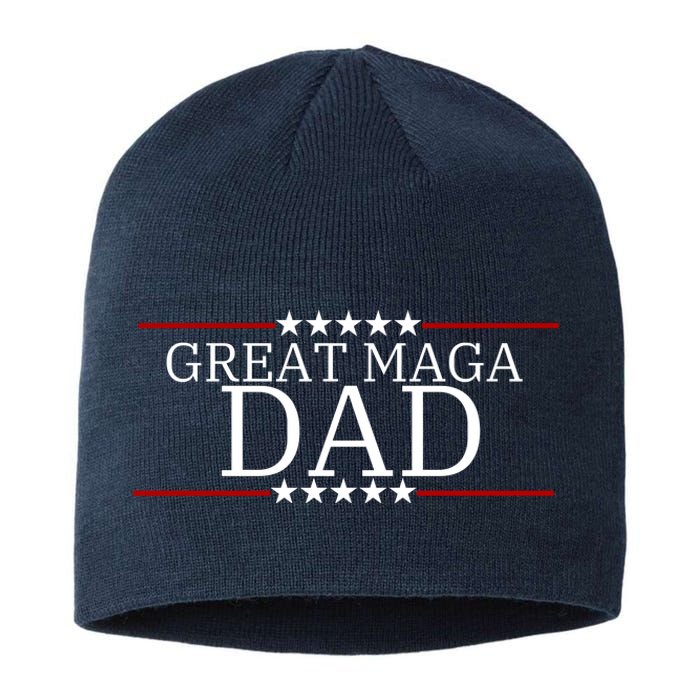 Great MAGA Dad Donald Trump Fathers Day Sustainable Beanie