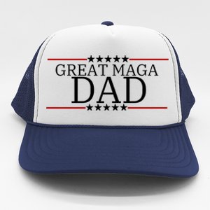 Great MAGA Dad Donald Trump Fathers Day Trucker Hat