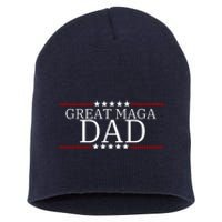 Great MAGA Dad Donald Trump Fathers Day Short Acrylic Beanie