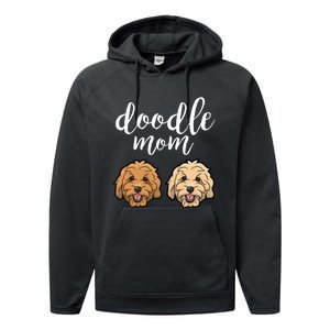 Goldendoodle Mom - Doodle Mom Cute Golden doodle Performance Fleece Hoodie