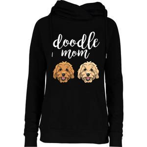 Goldendoodle Mom - Doodle Mom Cute Golden doodle Womens Funnel Neck Pullover Hood