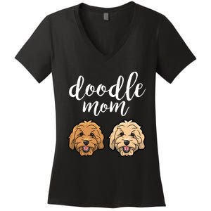 Goldendoodle Mom - Doodle Mom Cute Golden doodle Women's V-Neck T-Shirt