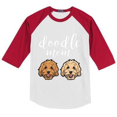 Goldendoodle Mom - Doodle Mom Cute Golden doodle Kids Colorblock Raglan Jersey