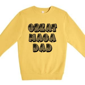 Great MAGA DAD Donald Trump Supporter Father Gift Premium Crewneck Sweatshirt