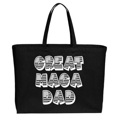 Great MAGA DAD Donald Trump Supporter Father Gift Cotton Canvas Jumbo Tote