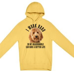 Goldendoodle Mom Doodle Dog Dad Funny Golden Doodle Premium Pullover Hoodie