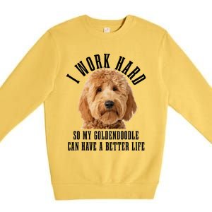 Goldendoodle Mom Doodle Dog Dad Funny Golden Doodle Premium Crewneck Sweatshirt