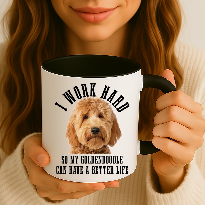 Goldendoodle Mom Doodle Dog Dad Funny Golden Doodle Mug