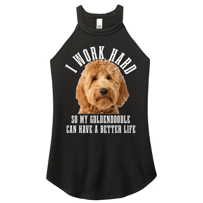 Goldendoodle Mom Doodle Dog Dad Funny Golden Doodle Women's Perfect Tri Rocker Tank