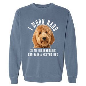 Goldendoodle Mom Doodle Dog Dad Funny Golden Doodle Garment-Dyed Sweatshirt