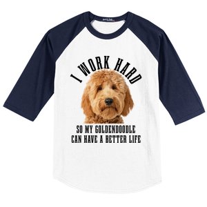 Goldendoodle Mom Doodle Dog Dad Funny Golden Doodle Baseball Sleeve Shirt