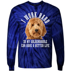 Goldendoodle Mom Doodle Dog Dad Funny Golden Doodle Tie-Dye Long Sleeve Shirt