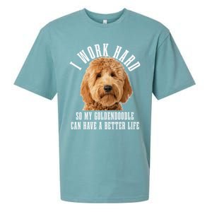 Goldendoodle Mom Doodle Dog Dad Funny Golden Doodle Sueded Cloud Jersey T-Shirt