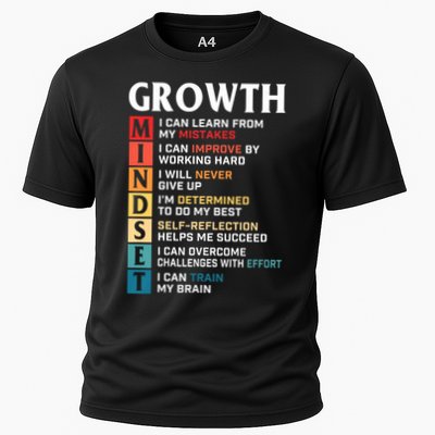 Growth Mindset Definition - Motivational Quote Inspiration Cooling Performance Crew T-Shirt