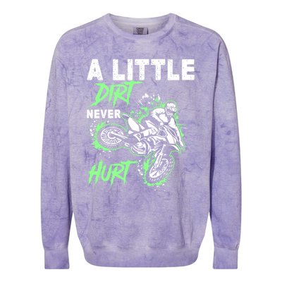 Green Motorcycle Dirt Bike Mx Motocrosss Boy Colorblast Crewneck Sweatshirt