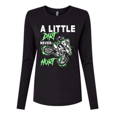 Green Motorcycle Dirt Bike Mx Motocrosss Boy Womens Cotton Relaxed Long Sleeve T-Shirt