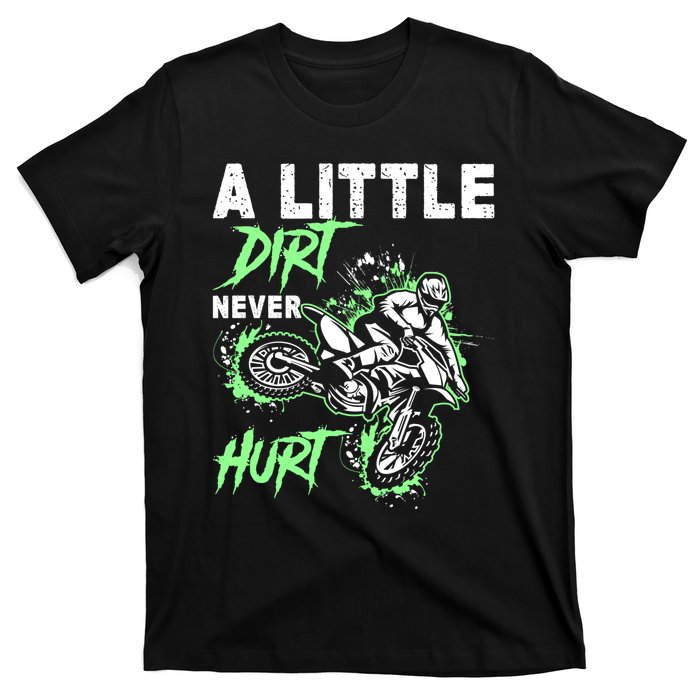 Green Motorcycle Dirt Bike Mx Motocrosss Boy T-Shirt