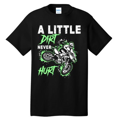 Green Motorcycle Dirt Bike Mx Motocrosss Boy Tall T-Shirt