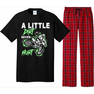 Green Motorcycle Dirt Bike Mx Motocrosss Boy Pajama Set