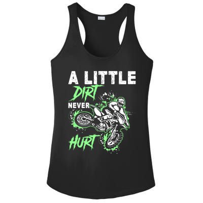 Green Motorcycle Dirt Bike Mx Motocrosss Boy Ladies PosiCharge Competitor Racerback Tank