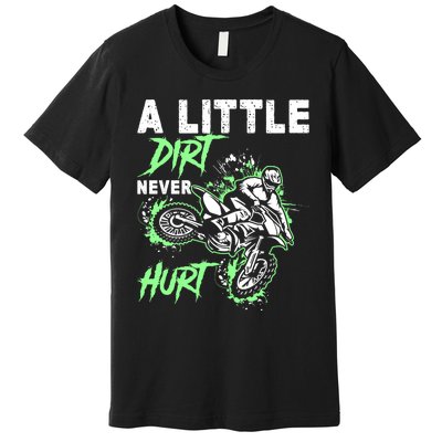 Green Motorcycle Dirt Bike Mx Motocrosss Boy Premium T-Shirt