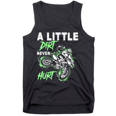 Green Motorcycle Dirt Bike Mx Motocrosss Boy Tank Top