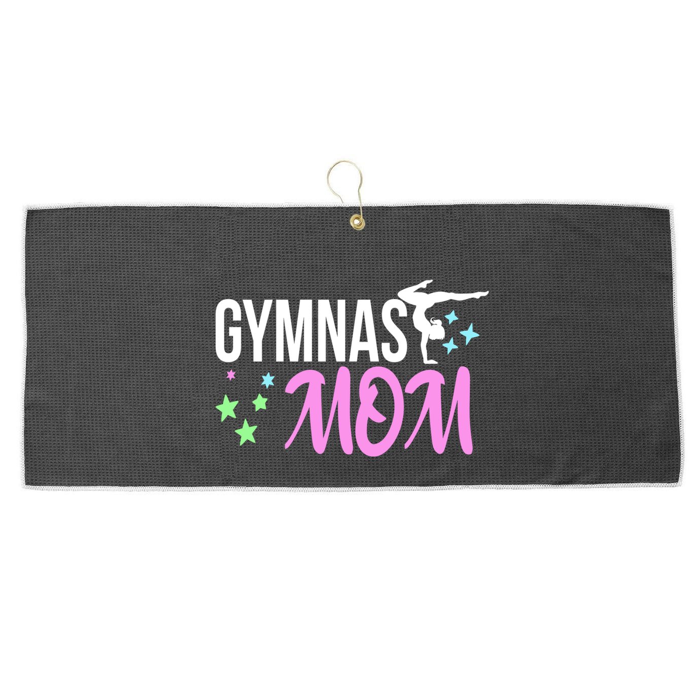 Gymnast Mom Design For Mothers Of Gymnastics Athletes Great Gift Large Microfiber Waffle Golf Towel