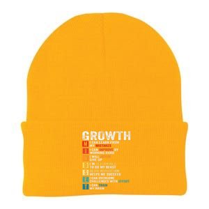 Growth Mindset Definition Motivational Quote Inspiration Knit Cap Winter Beanie