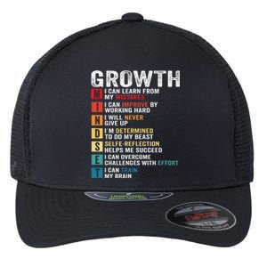 Growth Mindset Definition Motivational Quote Inspiration Flexfit Unipanel Trucker Cap