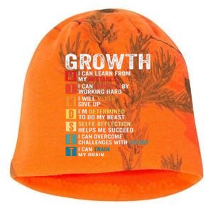 Growth Mindset Definition Motivational Quote Inspiration Kati - Camo Knit Beanie