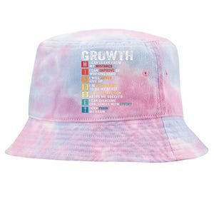 Growth Mindset Definition Motivational Quote Inspiration Tie-Dyed Bucket Hat