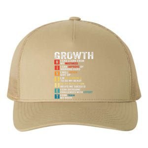 Growth Mindset Definition Motivational Quote Inspiration Yupoong Adult 5-Panel Trucker Hat