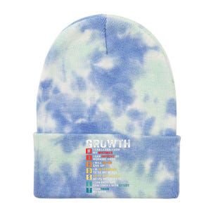 Growth Mindset Definition Motivational Quote Inspiration Tie Dye 12in Knit Beanie